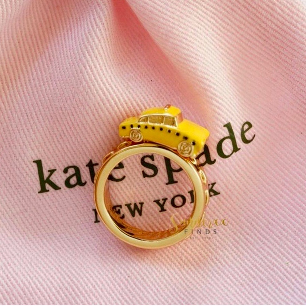 NEW Kate Spade Yellow Taxi Cab Ring. Includes dust bag 🚕🚖